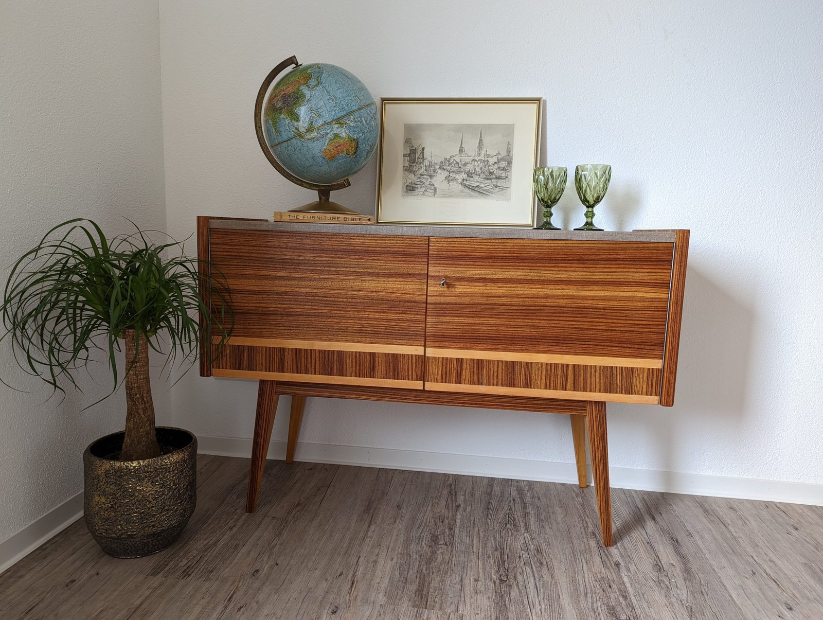 Mid-Century Zebrano Sideboard