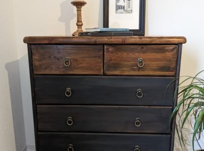 Rustic Makeover of Solid Pine Dresser